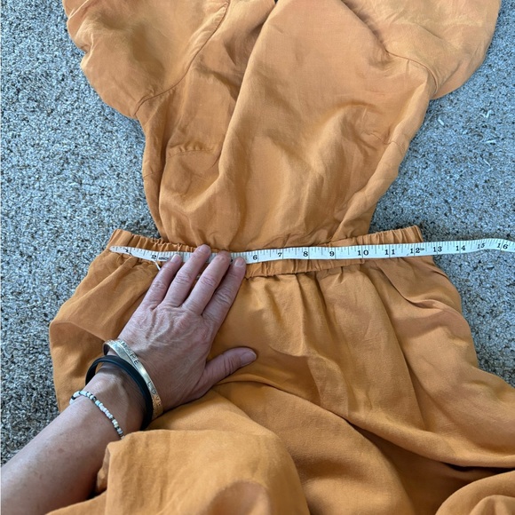 Astr Mustard Puff Sleeve Midi Dress - Picture 7 of 16